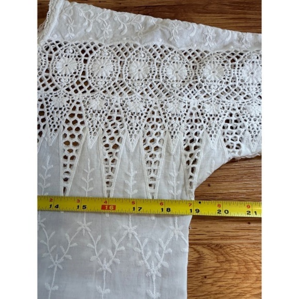 Ulla Johnson Viola White Cotton Lace Embroidered Crew Neck Mini Dress Size S 4 - Picture 8 of 16